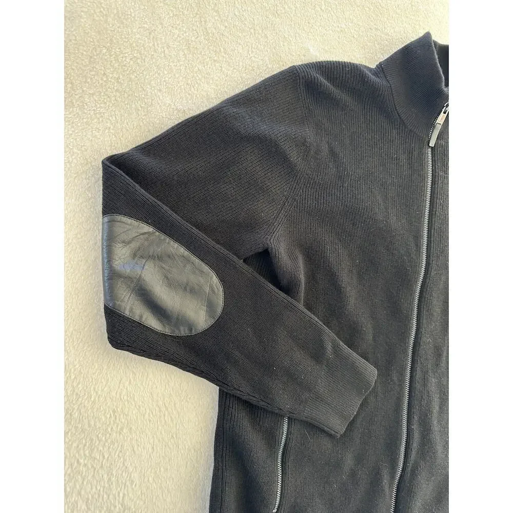 Michael Kors Extra merino wool sweater‎ front zipper men size L